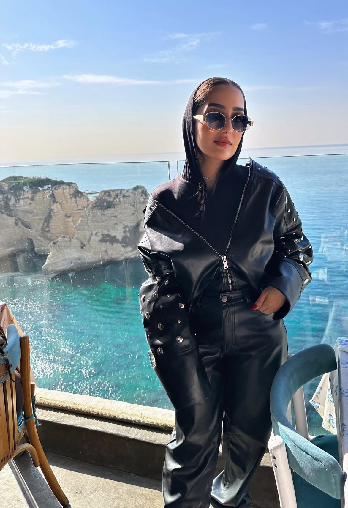 Studded Black Leather Jacket