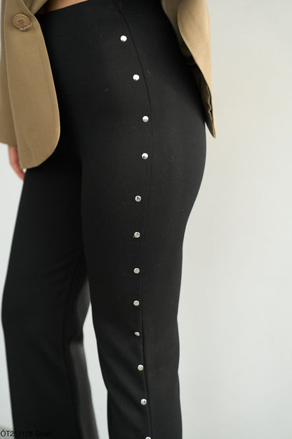 Studded Flare Trousers