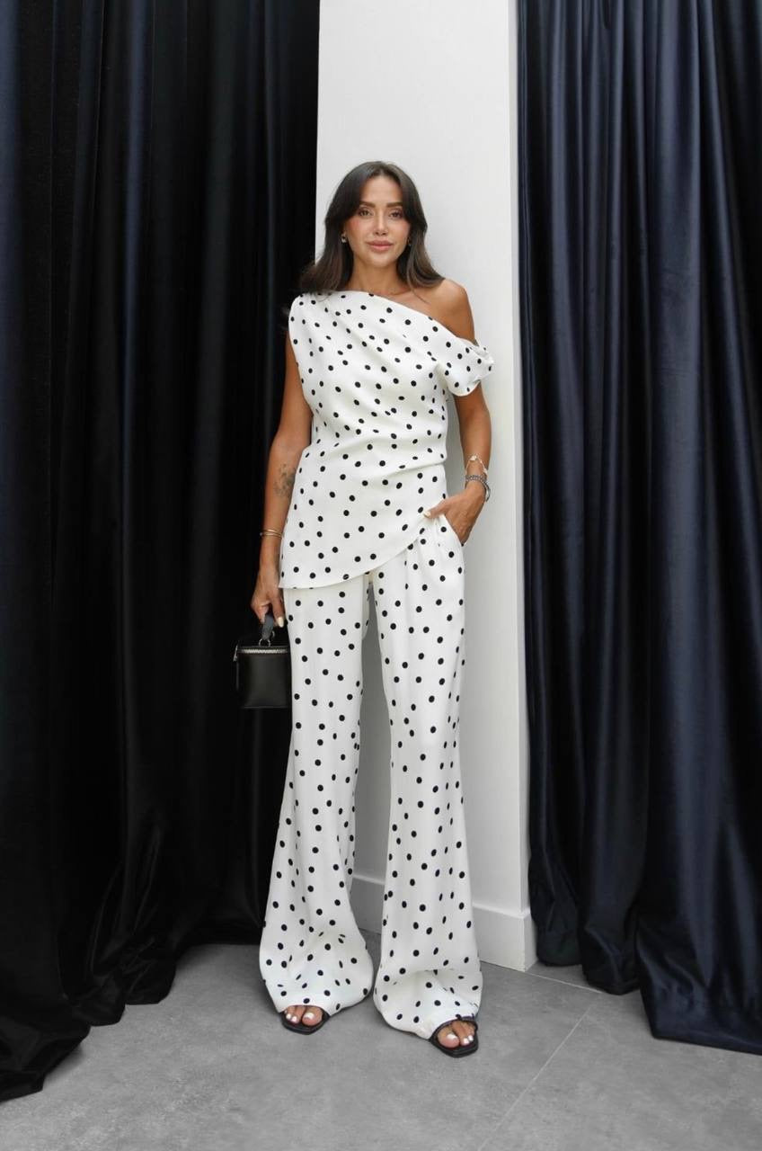 Polka Dots Satin Set