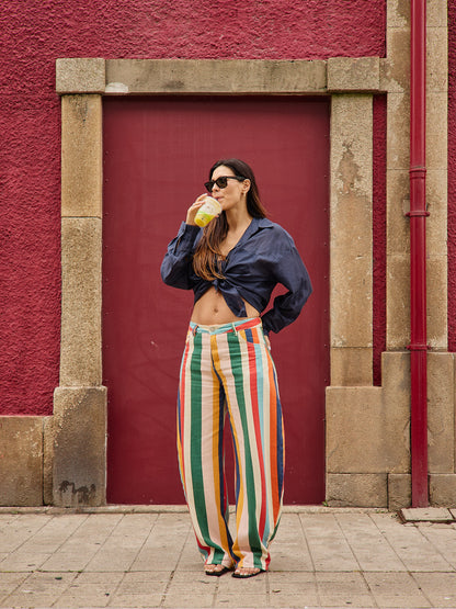 Rainbow Striped Pants
