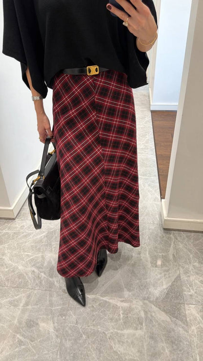 Plaid Maxi Skirt