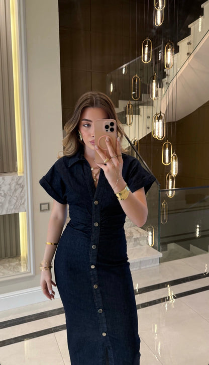 Button Down Denim Dress