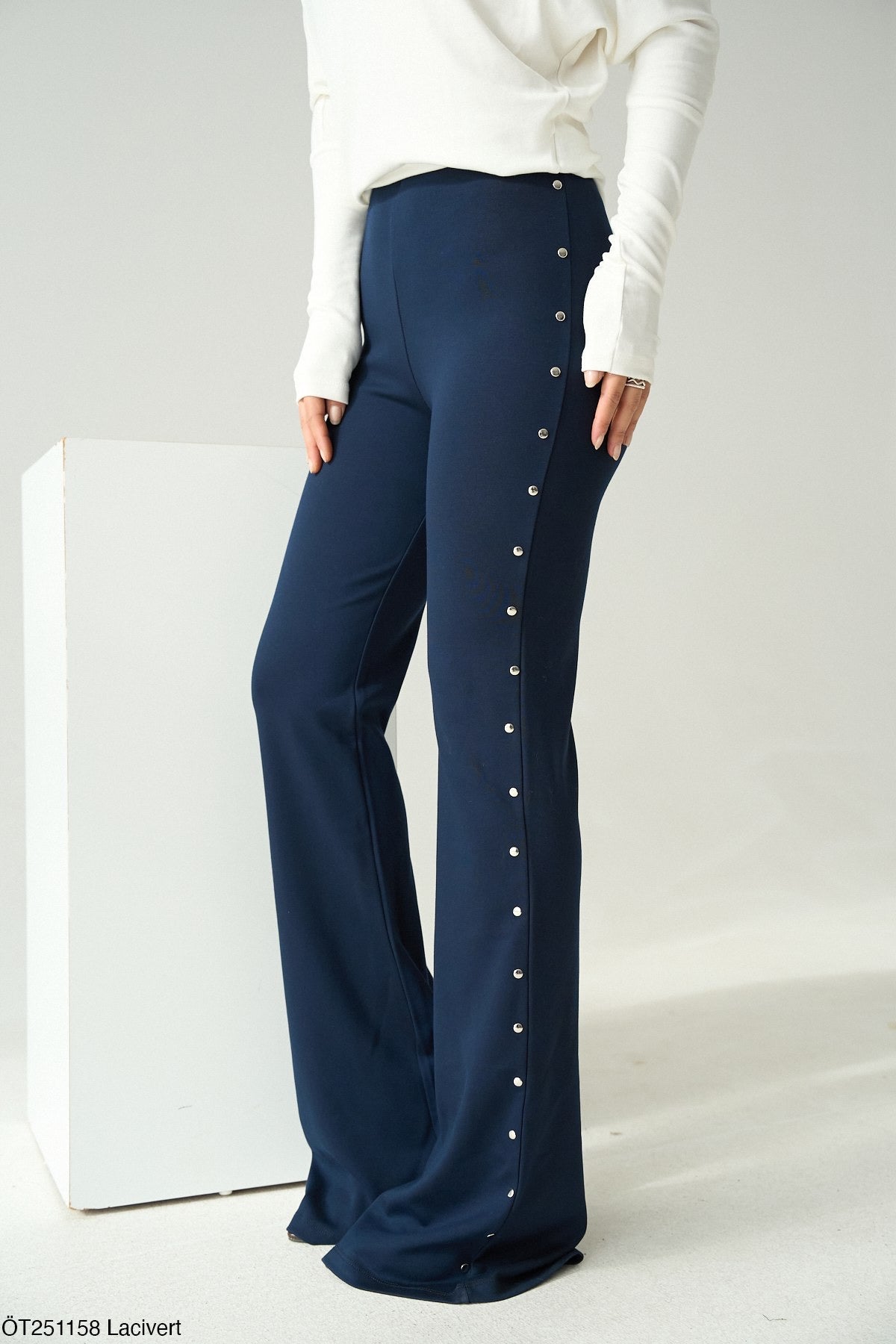 Studded Flare Trousers