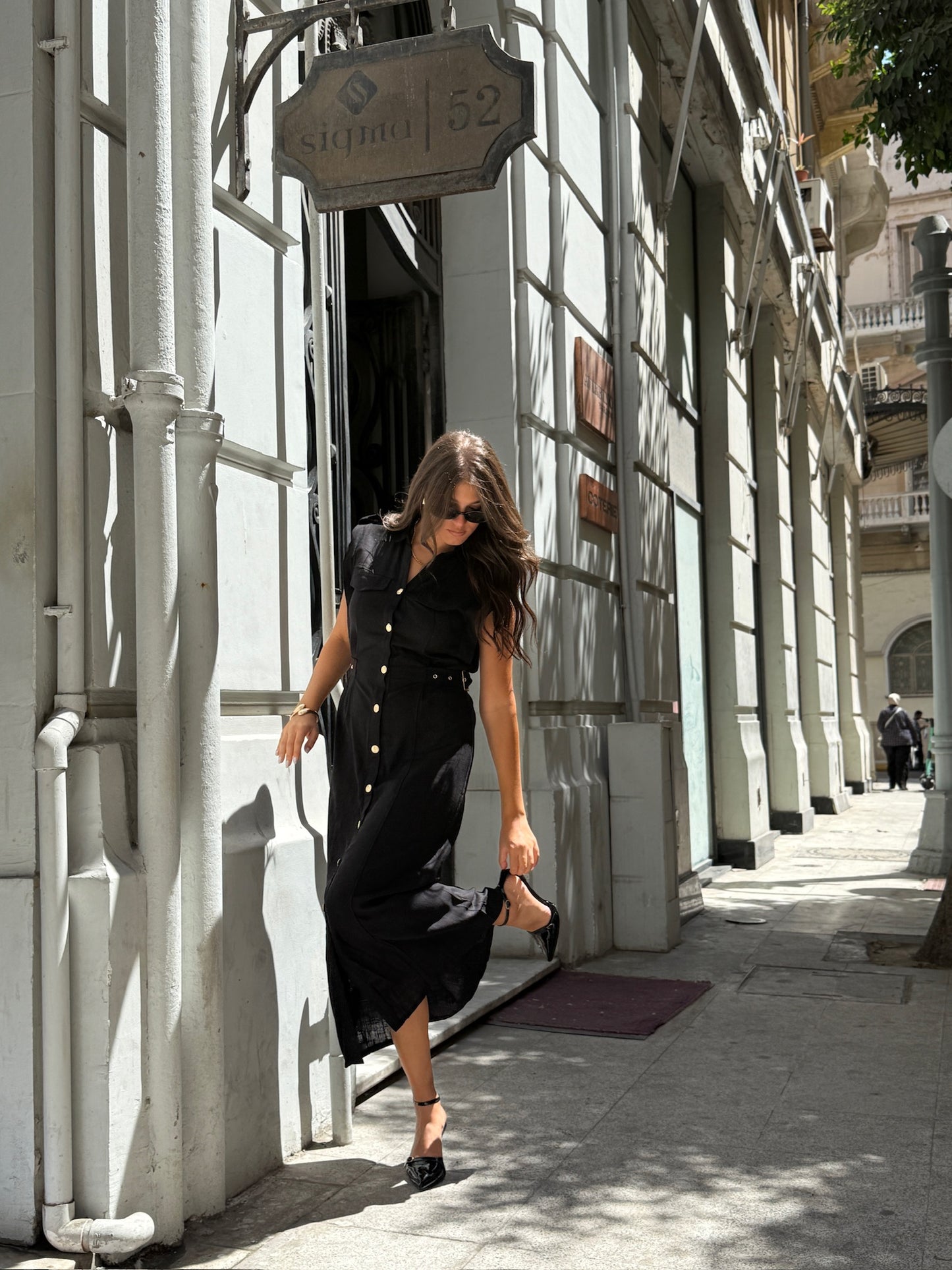 Linen Belted Dress