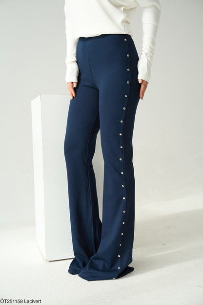 Studded Flare Trousers