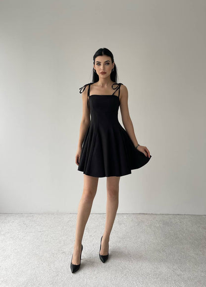 Ribbon Strap Skater Dress