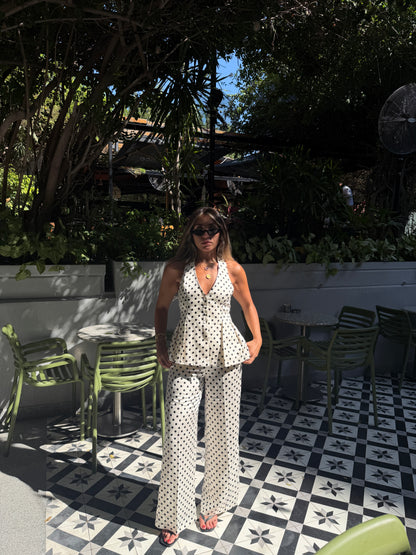 The Polka Satin Set