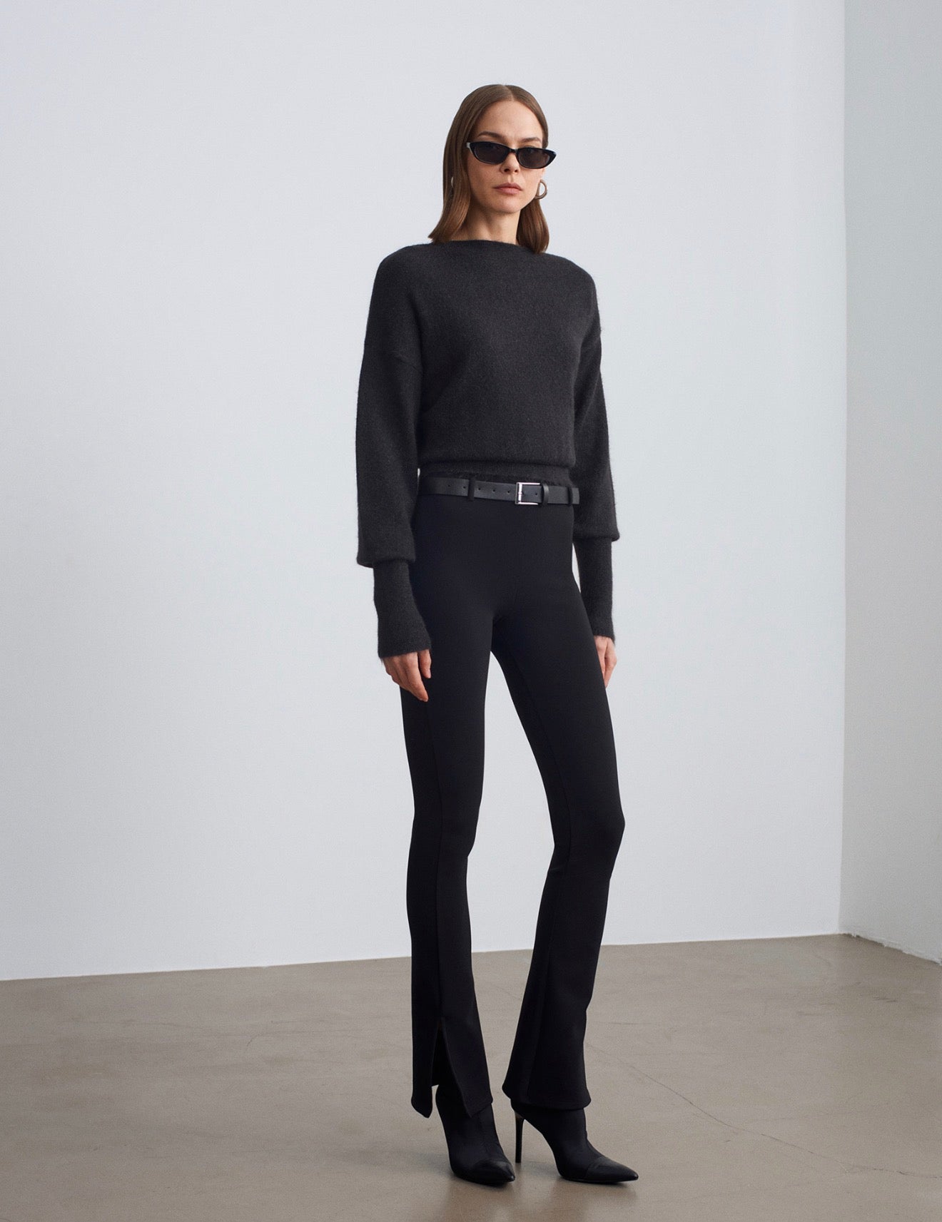 Sleek Split-Hem Pants