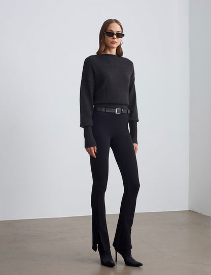 Sleek Split-Hem Pants