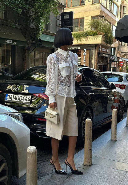 Celeste Sheer Lace Shirt