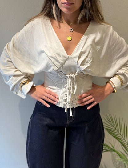 Linen Corset Blouse