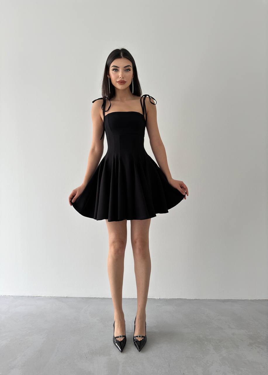 Ribbon Strap Skater Dress