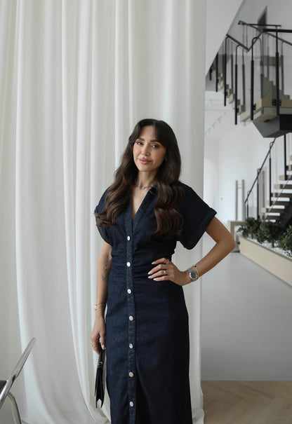 Button Down Denim Dress