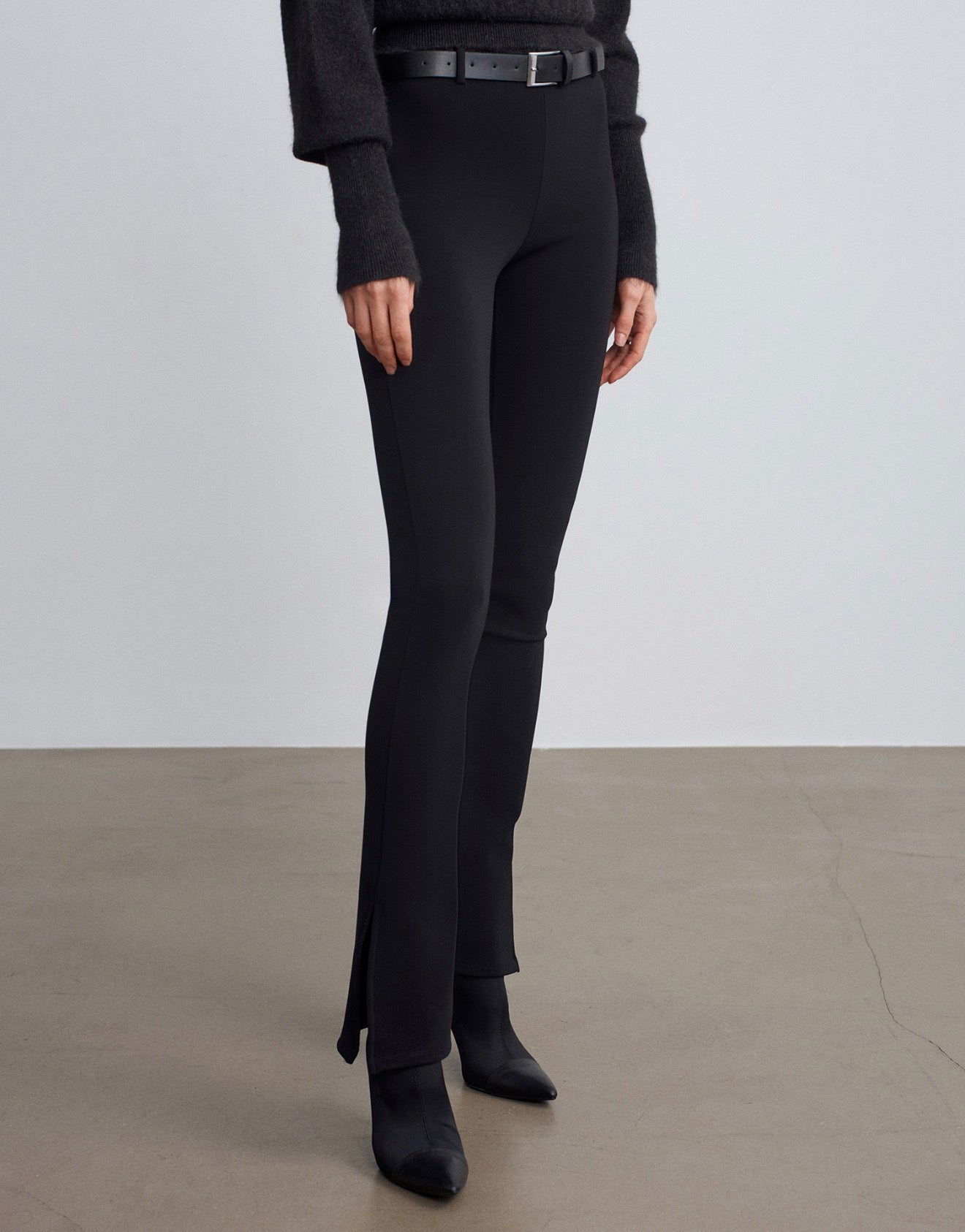 Sleek Split-Hem Pants