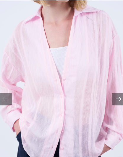 Sheer Paneled Shirt