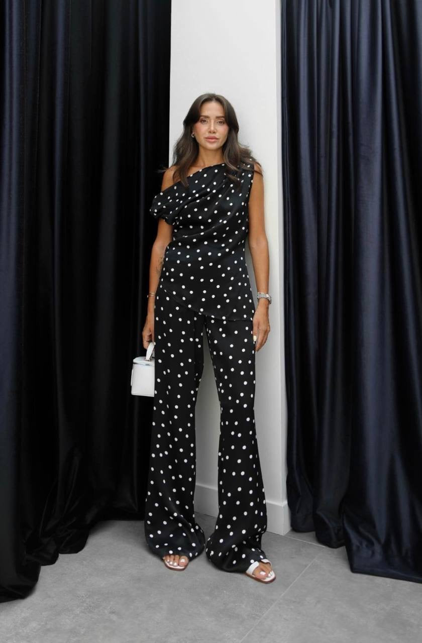 Polka Dots Satin Set