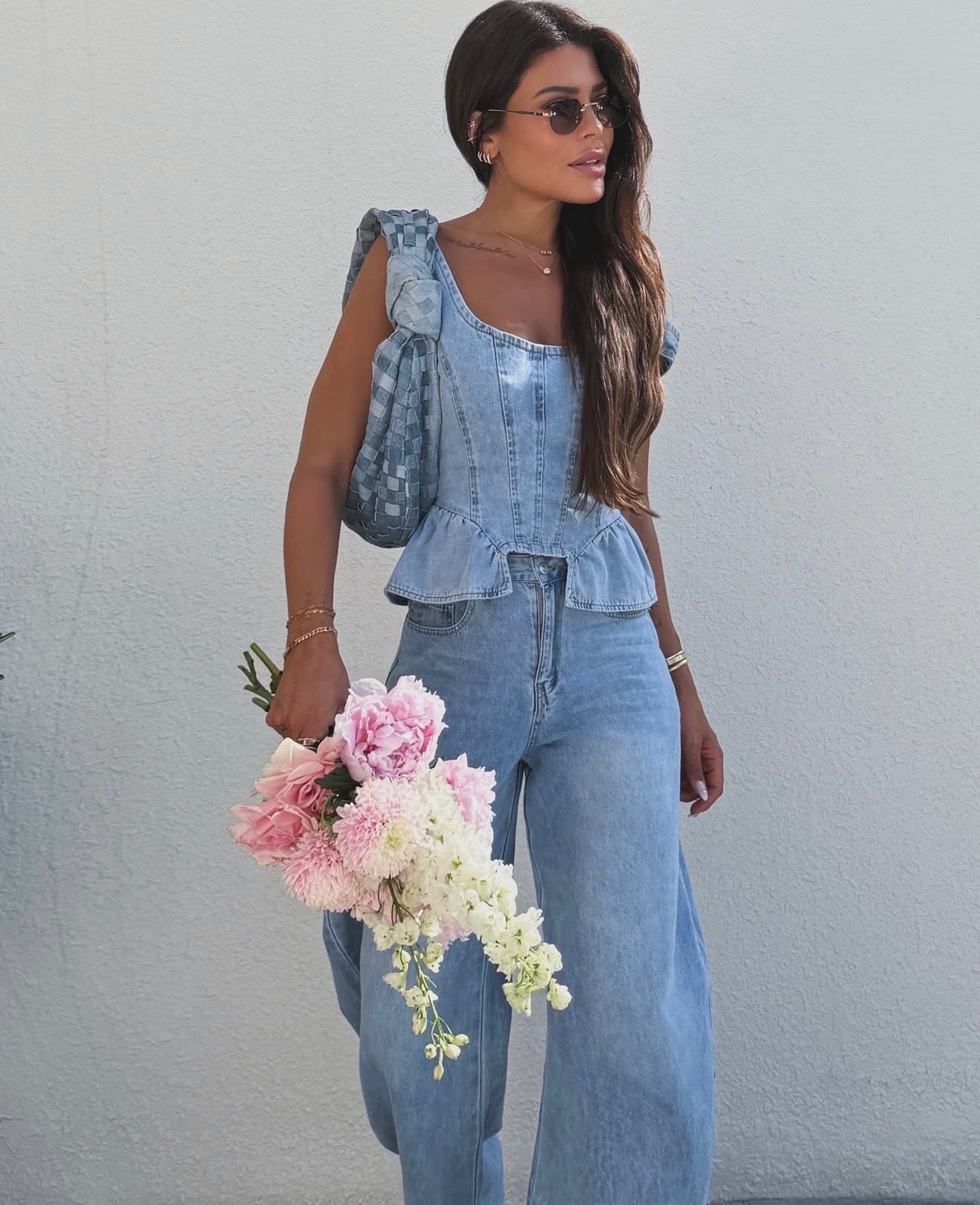 Peplum Denim Set