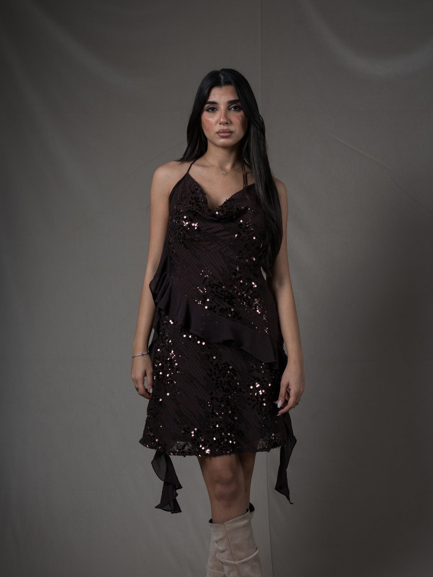 Sleeveless Sequin Mini Dress