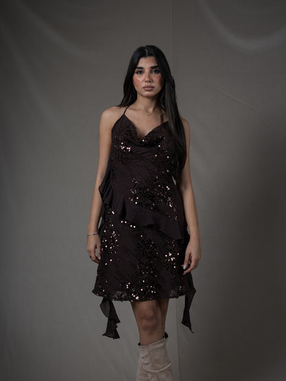 Sleeveless Sequin Mini Dress