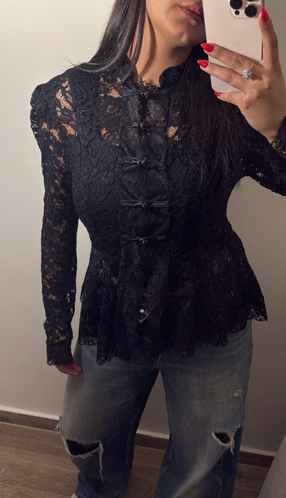 Puff Sleeve Lace blouse