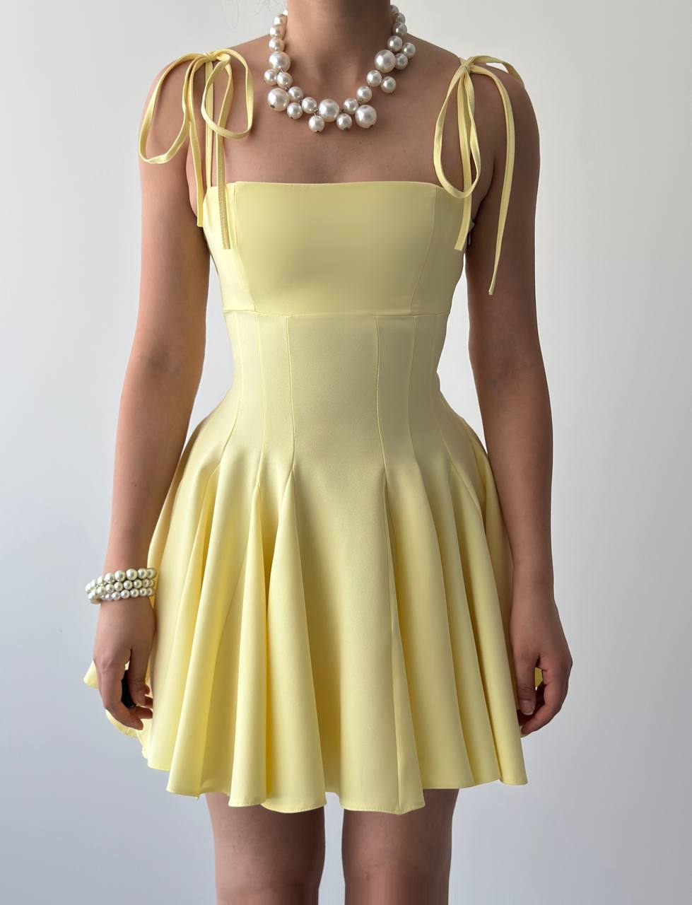 Ribbon Strap Skater Dress