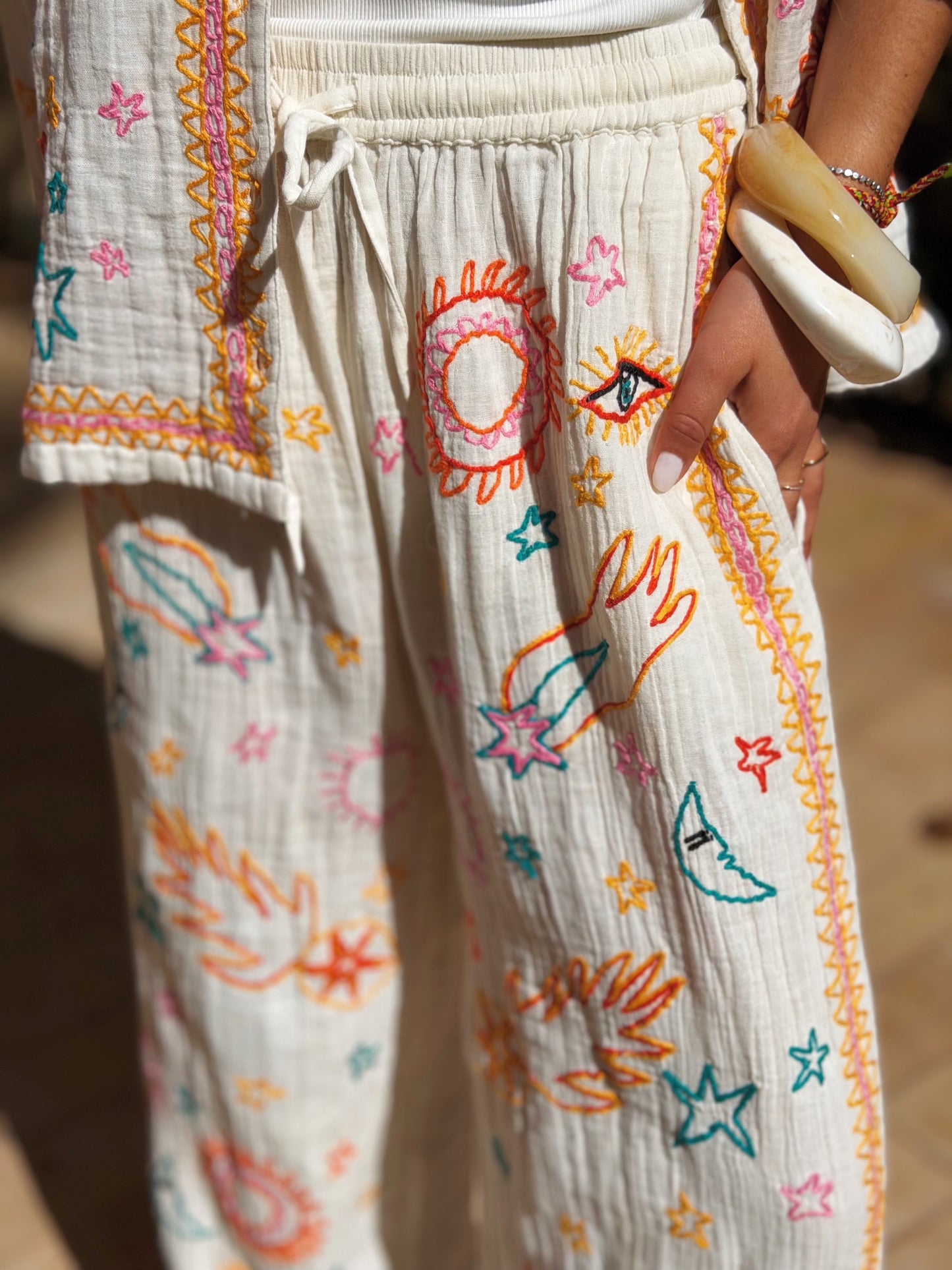 Sun & Stars Embroidered Set
