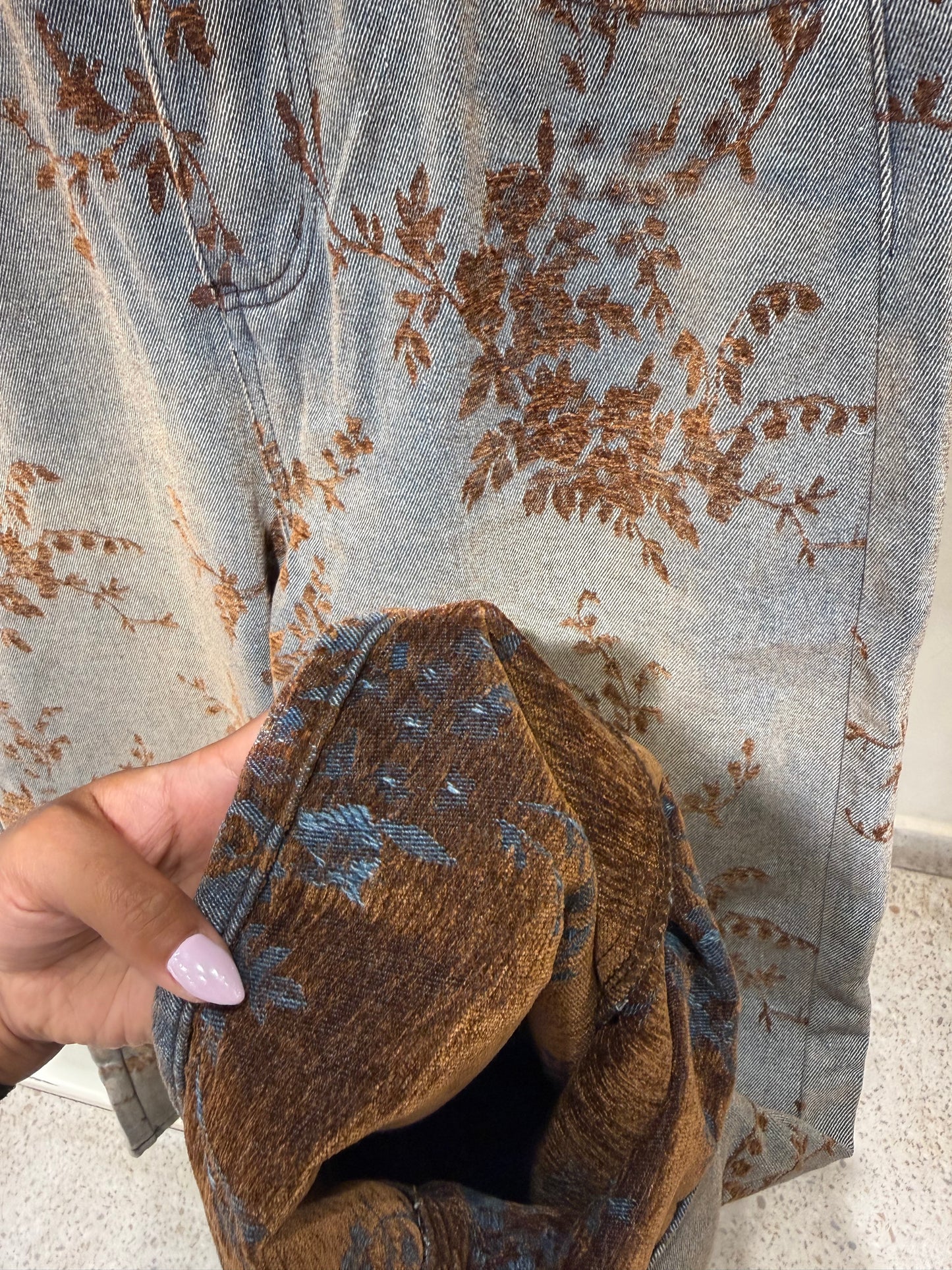 Embroidered Bloom Jeans