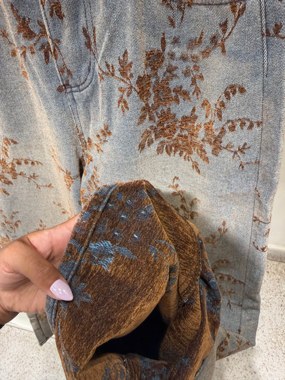 Embroidered Bloom Jeans