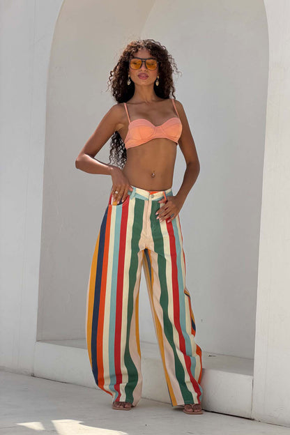 Rainbow Striped Pants