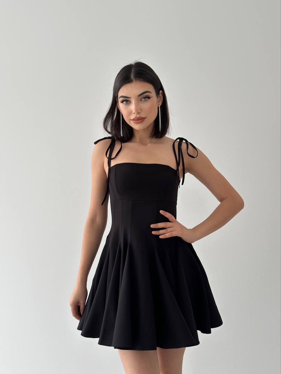 Ribbon Strap Skater Dress
