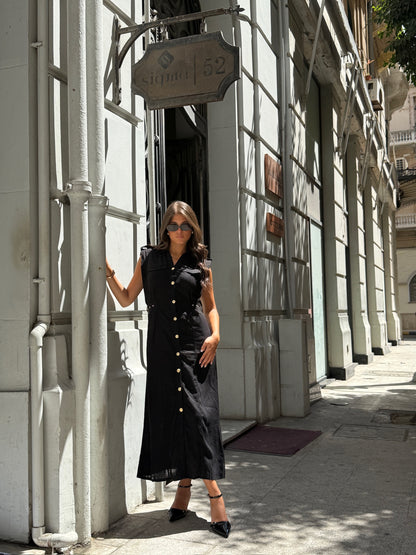 Linen Belted Dress