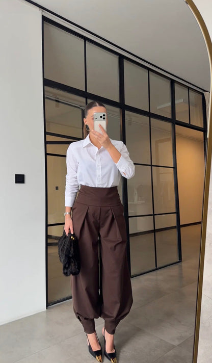 Tie-Waist Balloon Pants