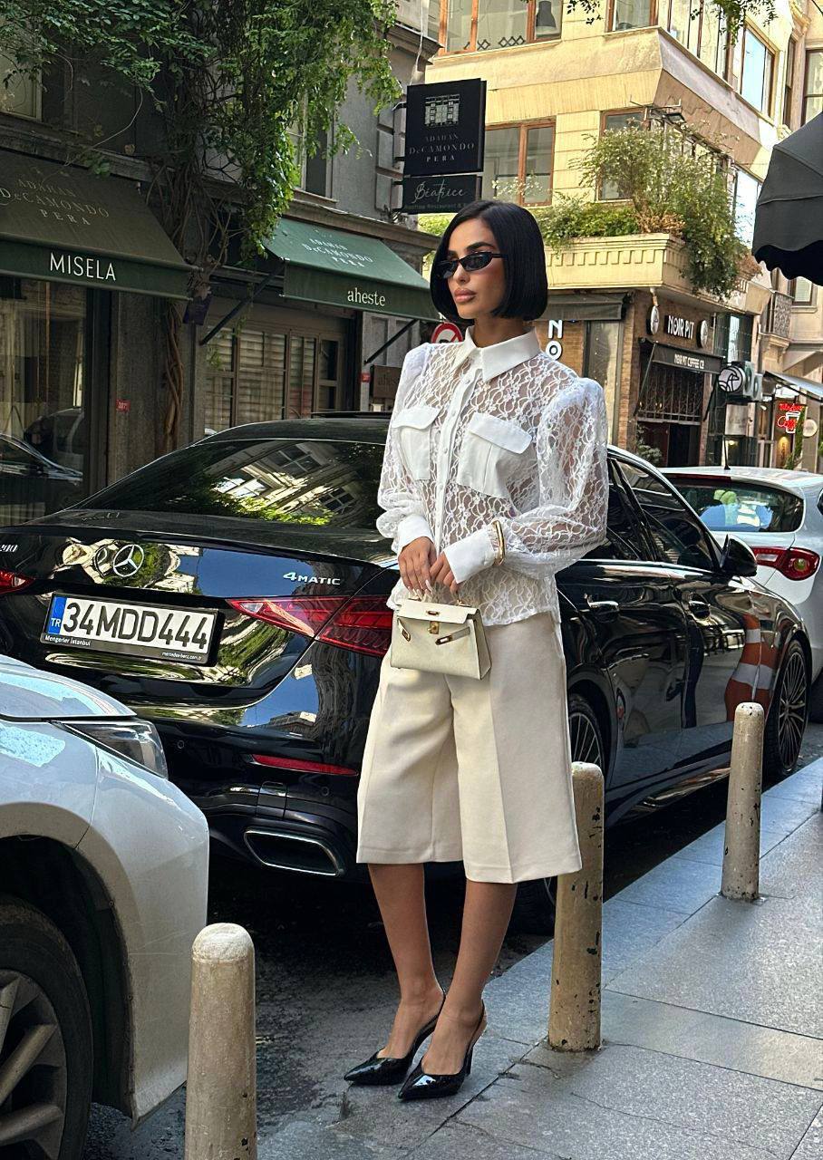 Celeste Sheer Lace Shirt