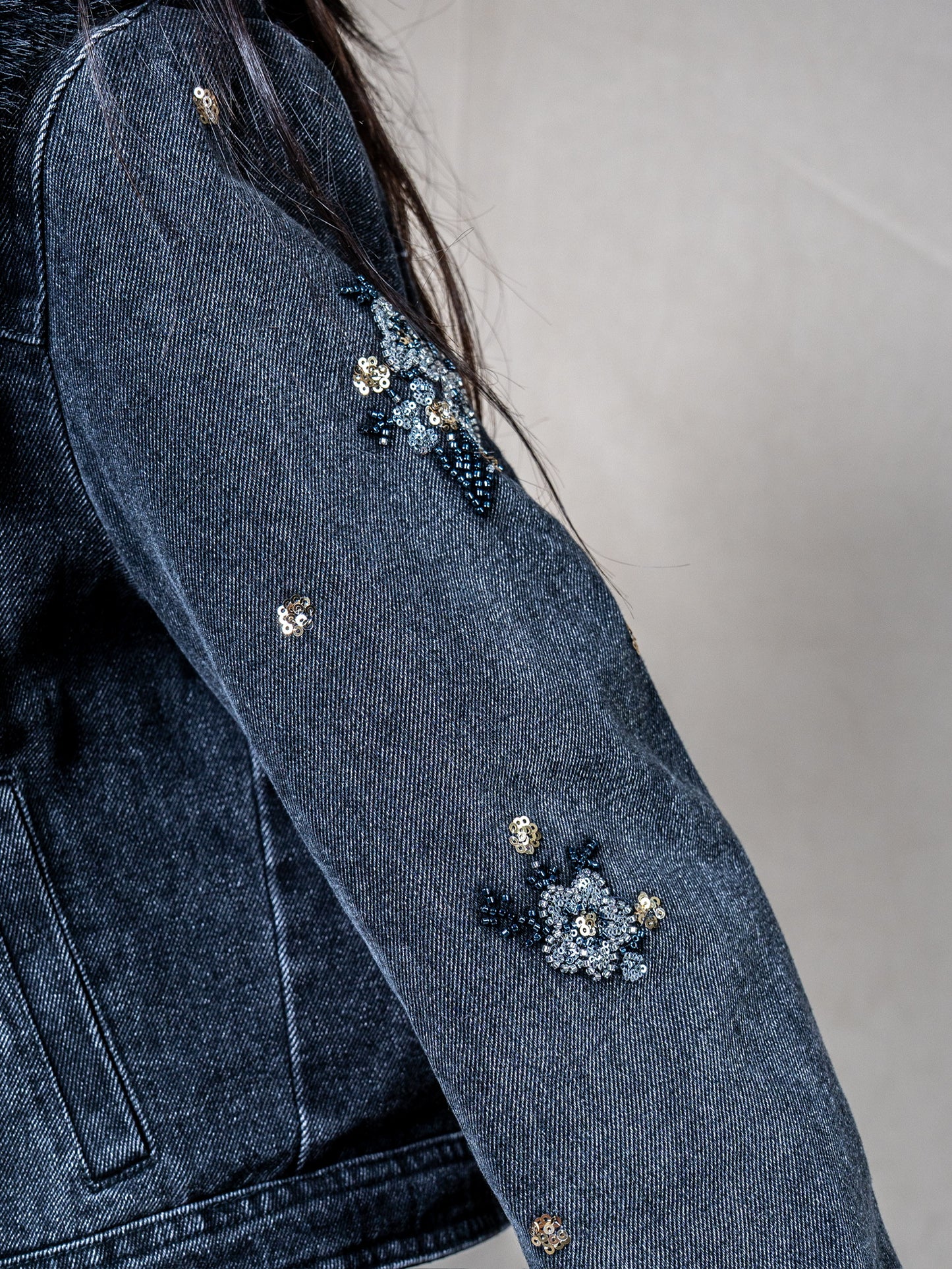 Faux-Fur Denim Jacket