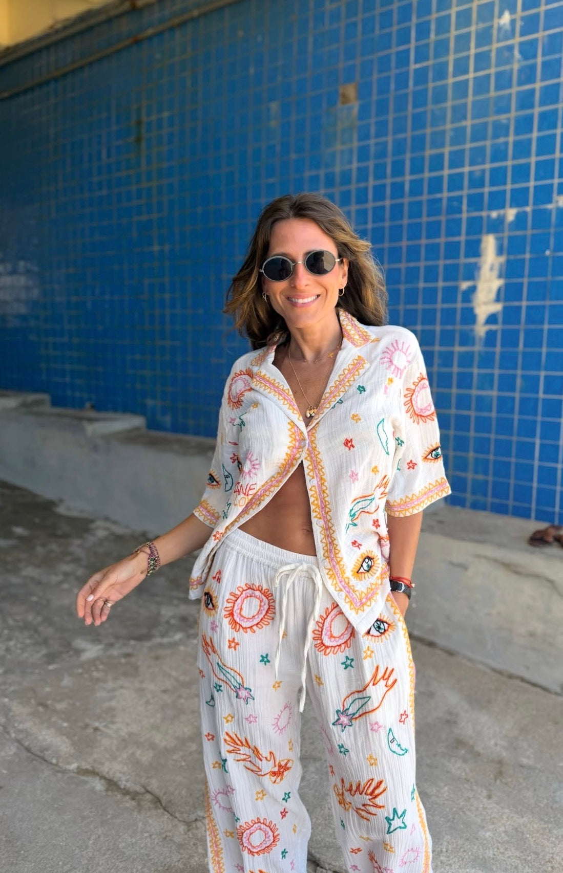 Sun & Stars Embroidered Set