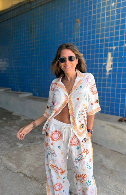 Sun & Stars Embroidered Set