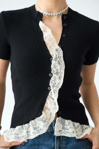 Frilled Knit Top