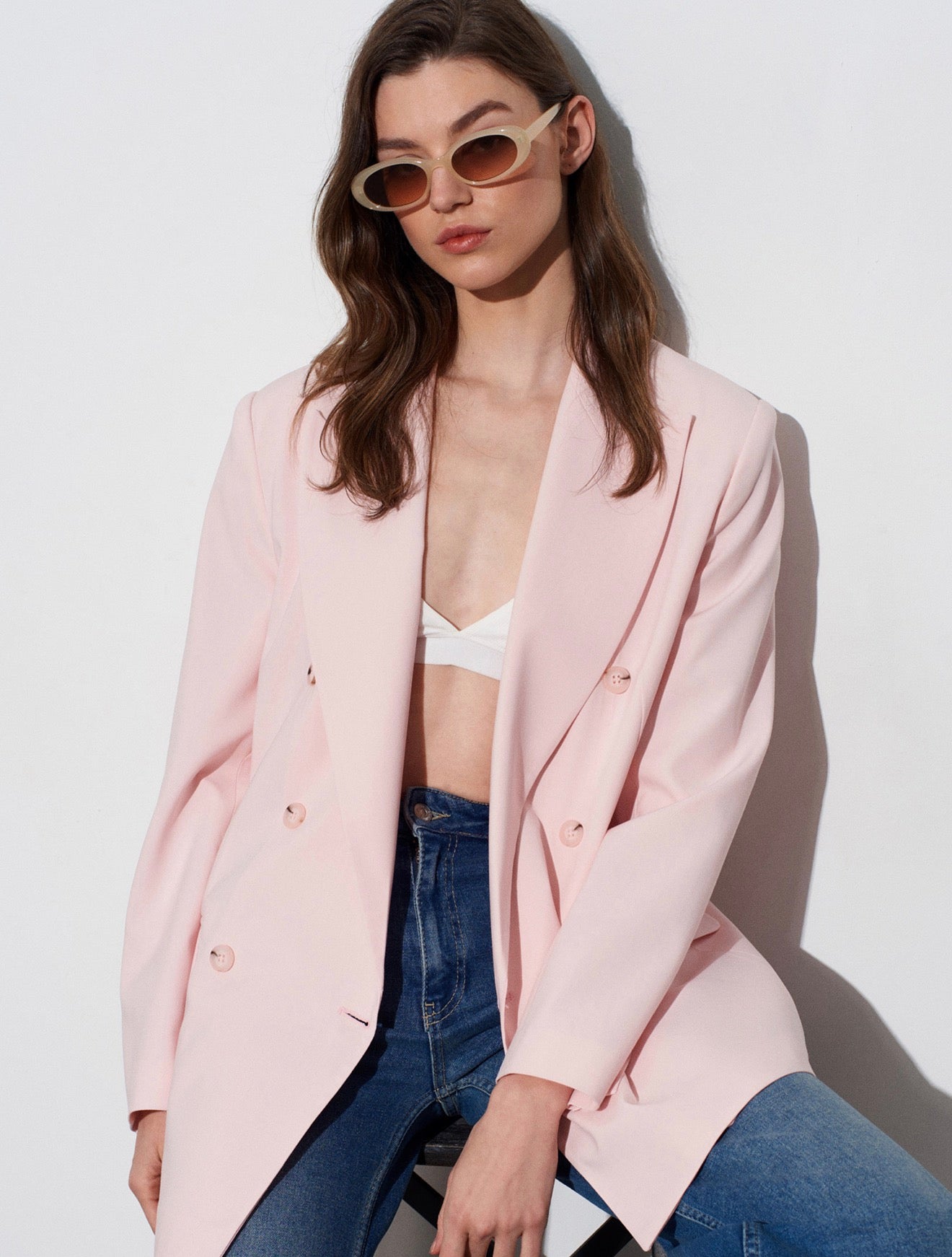 Pastel Button Blazer