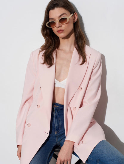 Pastel Button Blazer