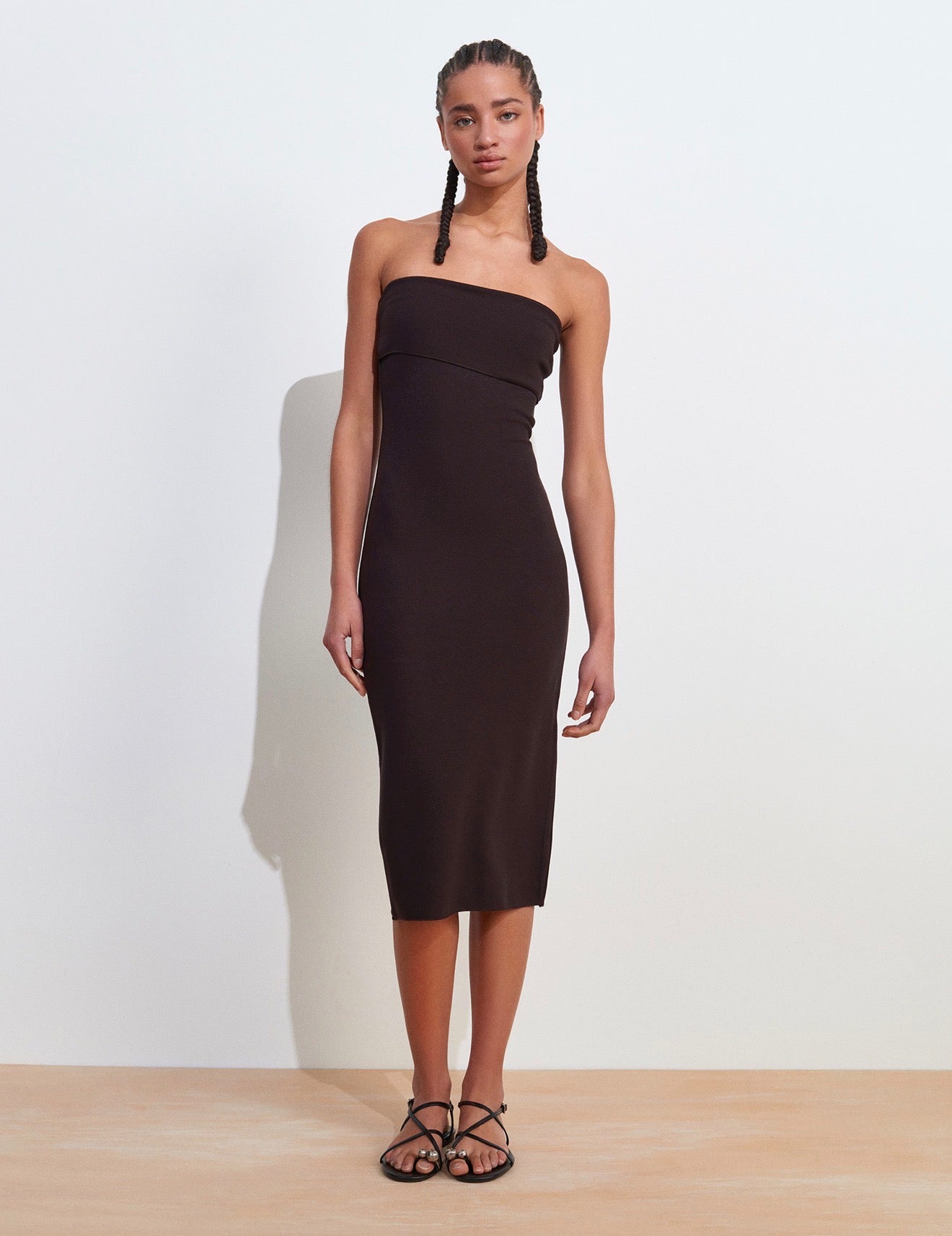 Strapless Midi Bodycon Dress