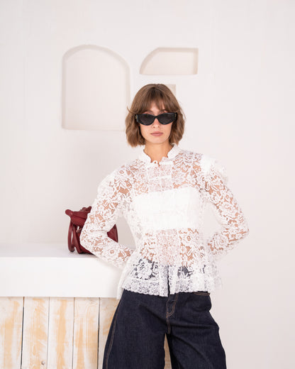Puff Sleeve Lace blouse