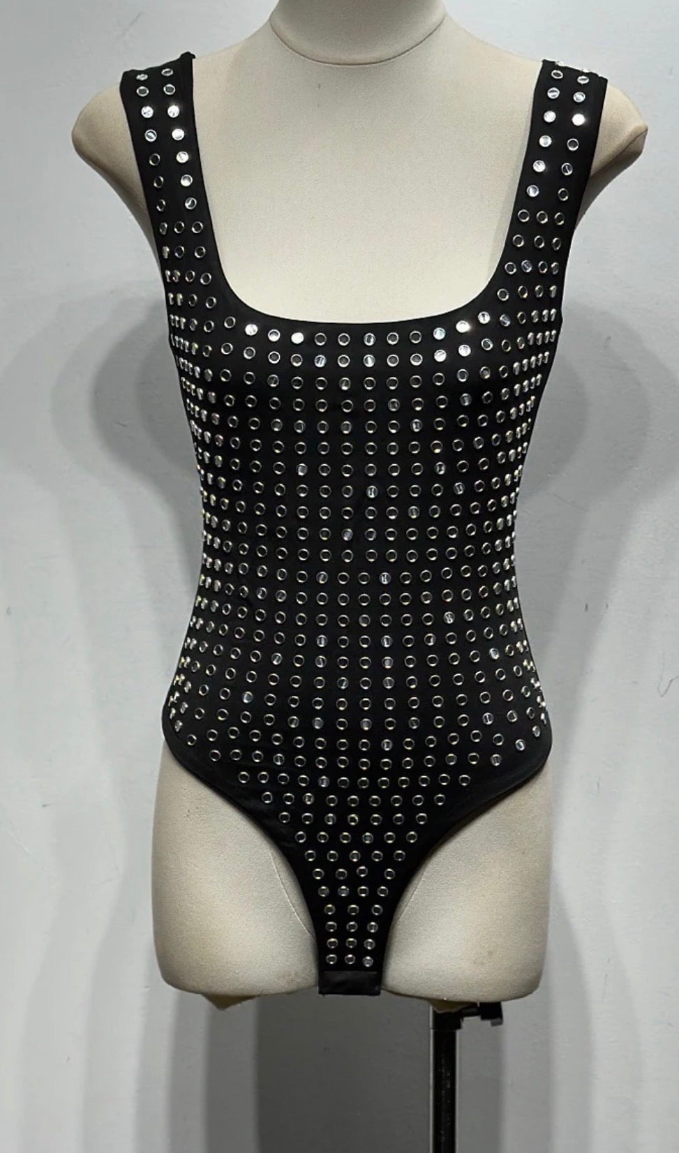 Studded Scoop Neck Bodysuit