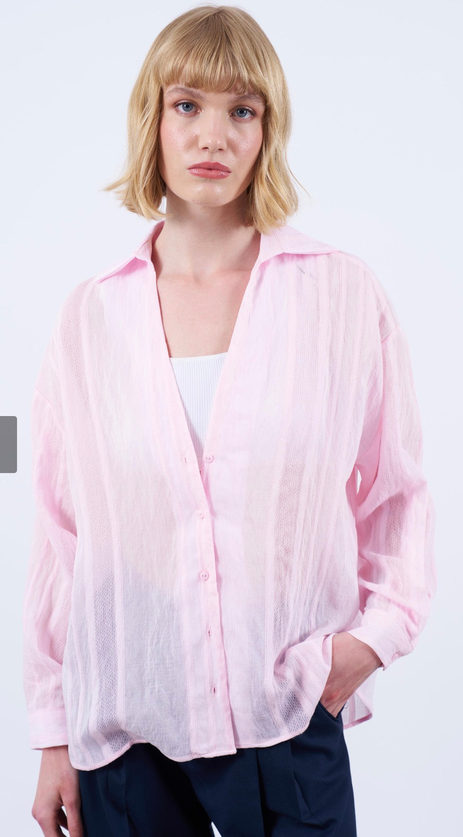 Sheer Paneled Shirt