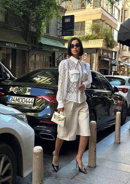 Celeste Sheer Lace Shirt