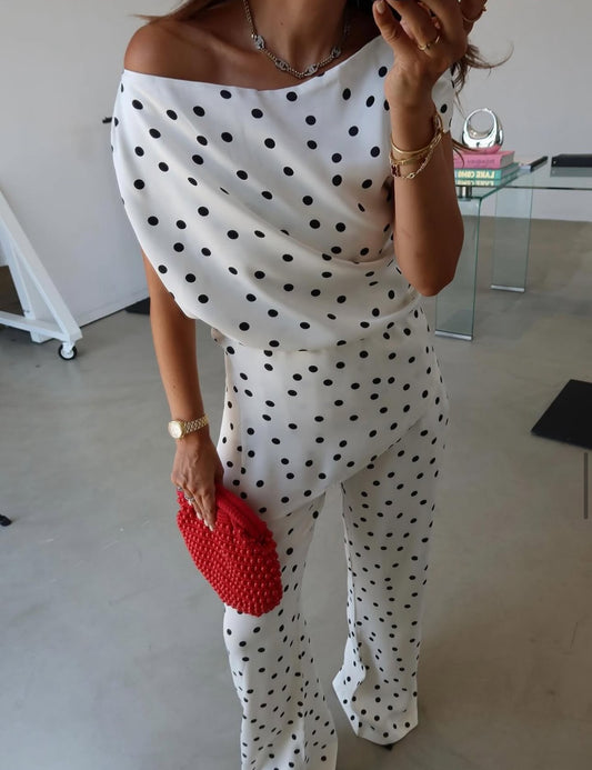 Polka Dots Satin Set