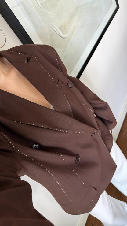 Mocha Stitch Blazer