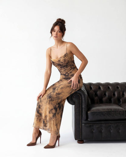 Rushed Marble Maxi Dress