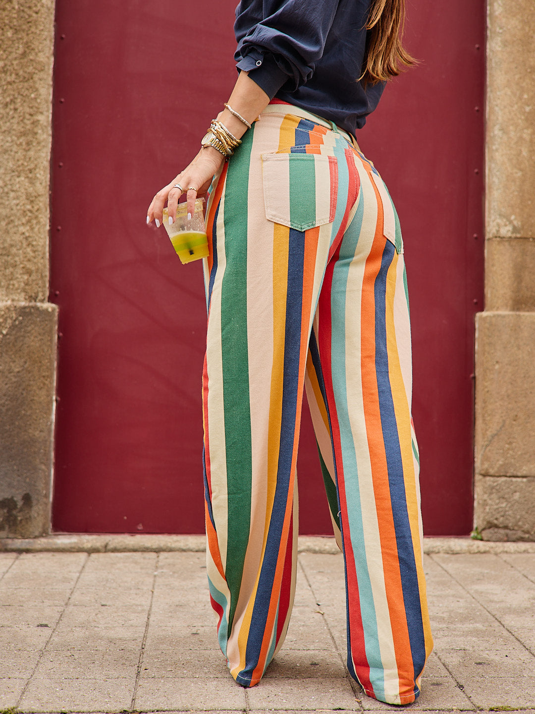 Rainbow Striped Pants