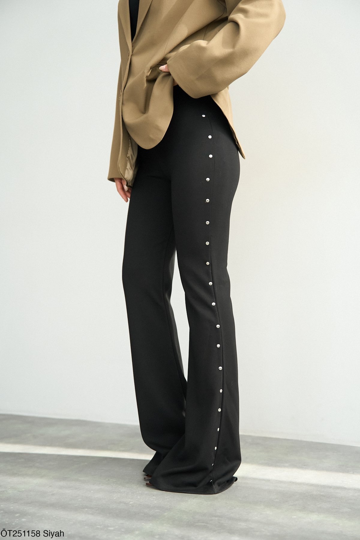 Studded Flare Trousers
