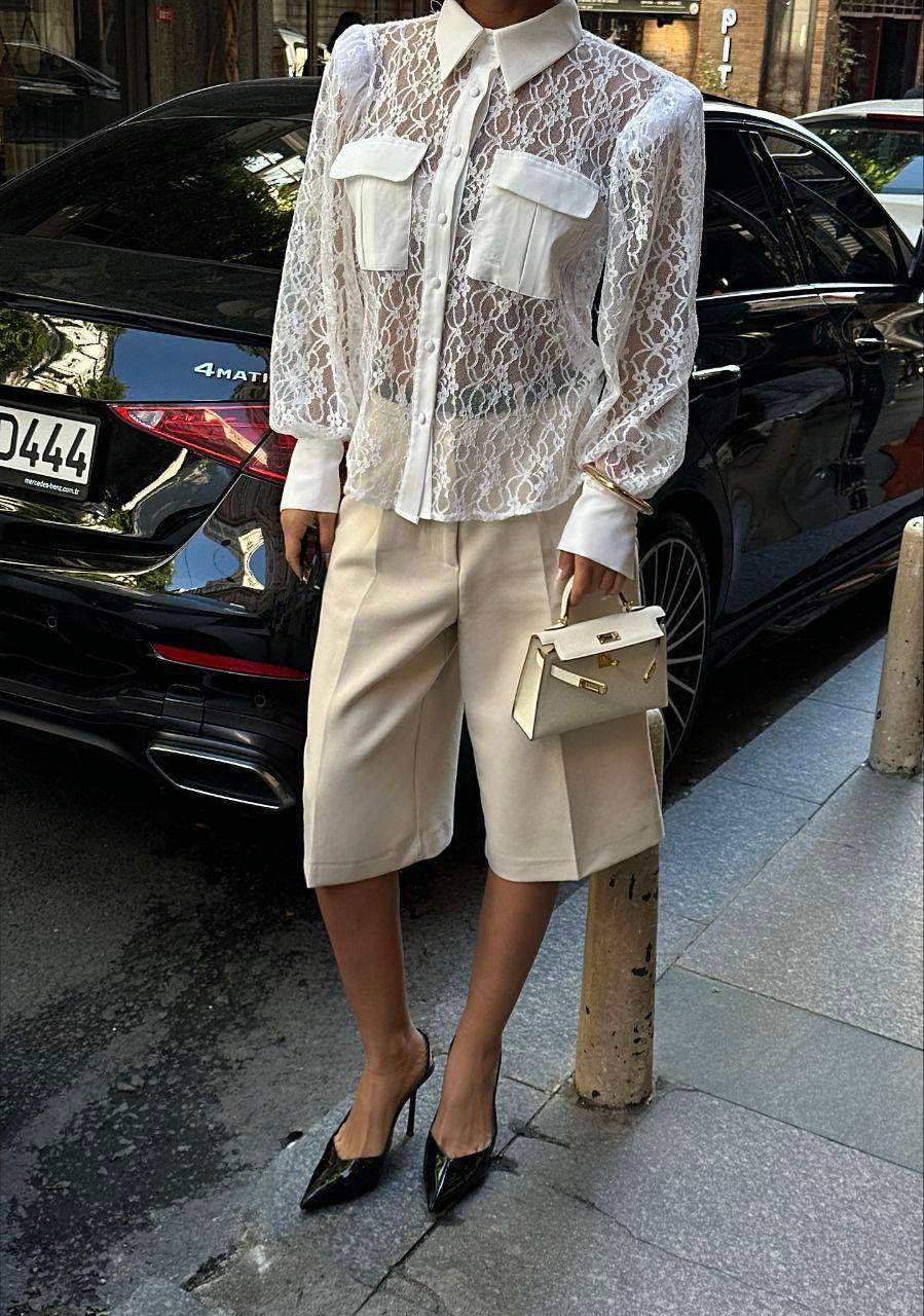Celeste Sheer Lace Shirt